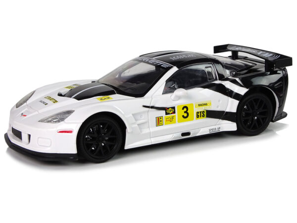 Racing Sports Car R/C 1:18 Corvette C6.R White 2.4 G Lights - Image 2