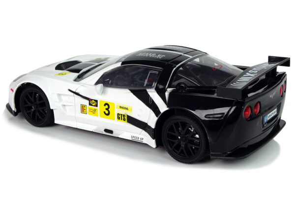 Racing Sports Car R/C 1:18 Corvette C6.R White 2.4 G Lights - Image 4