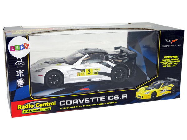 Racing Sports Car R/C 1:18 Corvette C6.R White 2.4 G Lights - Image 8