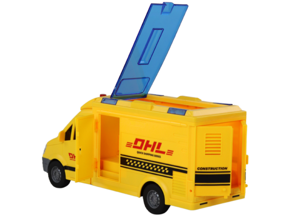 Delivery Car 1:16 Friction Drive Opening Doors Lights Yellow Sounds - Image 3