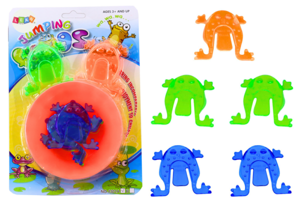 Jumping Frogs Skill Game Colorful Bowl