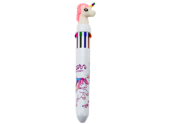 Multicolor Unicorn Automatic Pen 10 White - Image 2