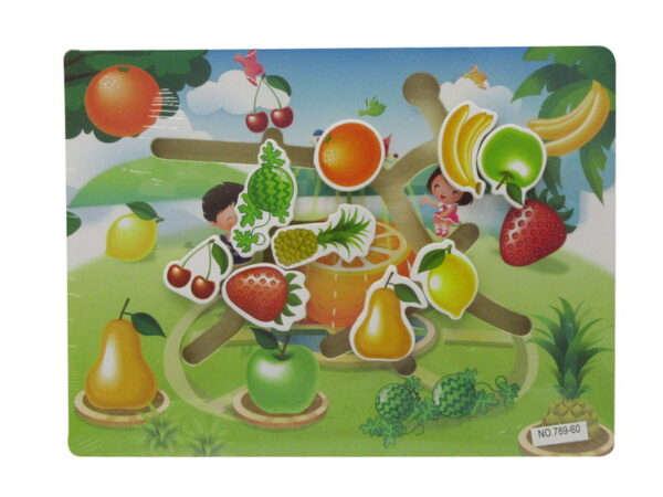 Wooden Puzzle Set Fruits Vegetables