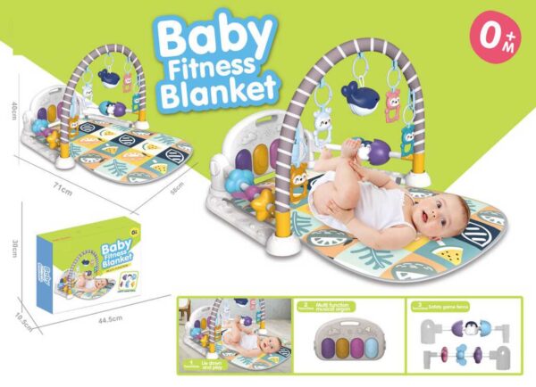 Podloga za bebe "Fitness" sa pianom i visilicama