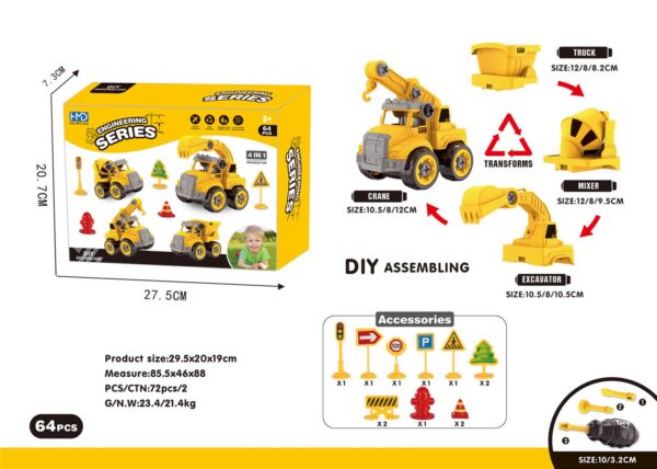 Construction Vehicles Set + Accessories