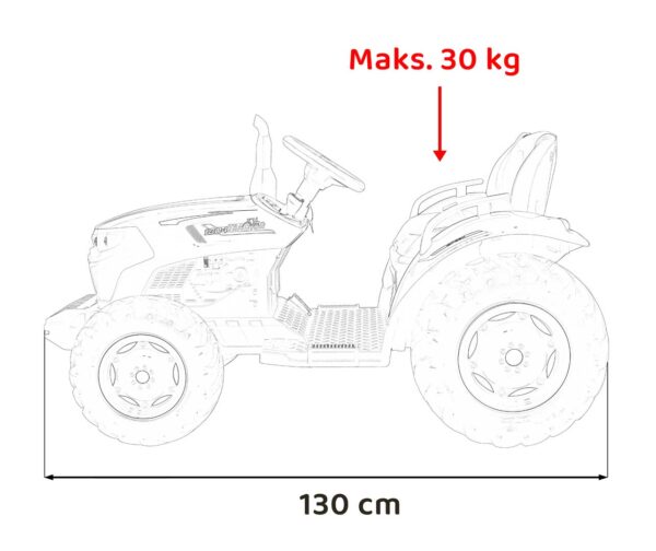 Traktor na akumulator GROW 1804 - tamno zeleni - Image 20