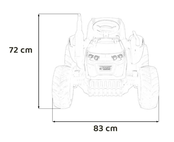 Traktor na akumulator GROW 1804 - tamno zeleni - Image 22