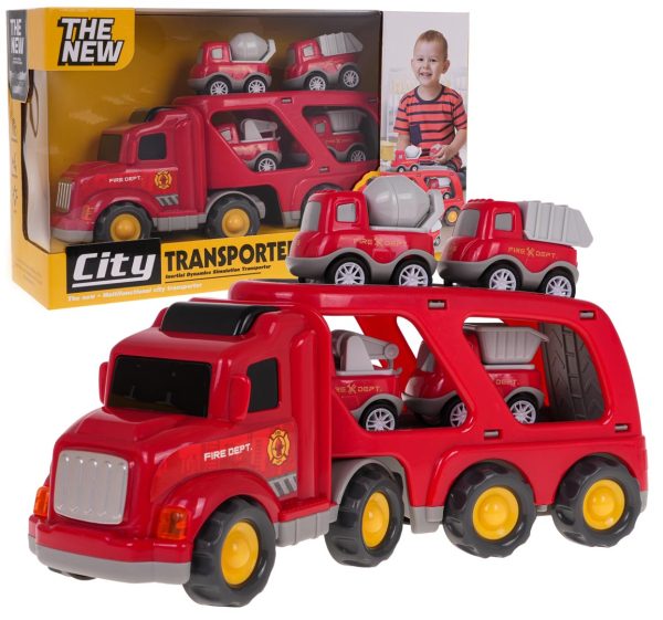 Set of Vehicles: Tow Truck + Fire Trucks - Image 8