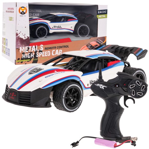 Metal Speed ​​Car 1:20 R/C White - Image 7