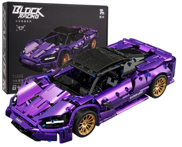 Sports Car Brick Set Purple 1273pcs. - Image 2