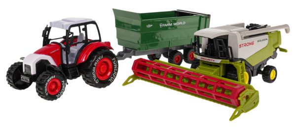 Set of Agricultural Vehicles Tractor + Harvester - Image 2