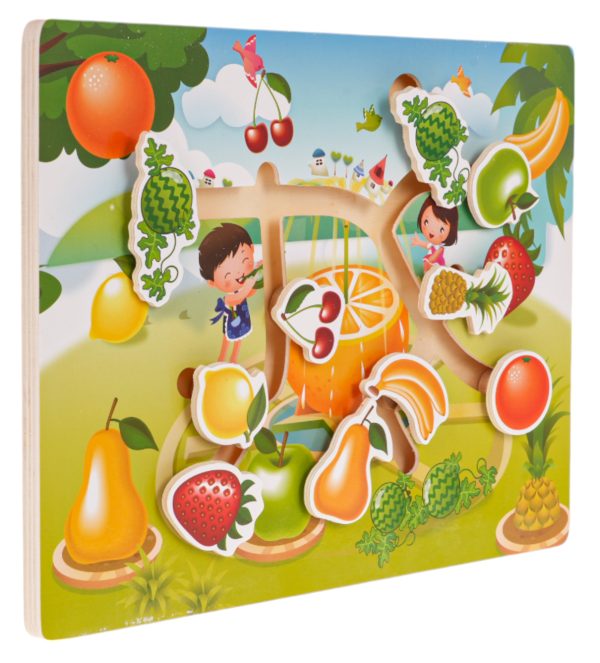 Wooden Puzzle Set Fruits Vegetables - Image 2