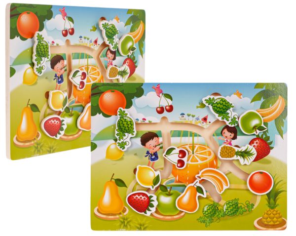 Wooden Puzzle Set Fruits Vegetables - Image 3