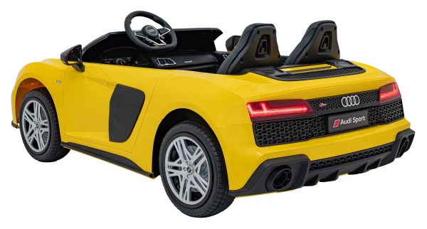 Licencirani auto na akumulator Audi R8 Spyder LIFT - dvosjed - žuti - Image 18