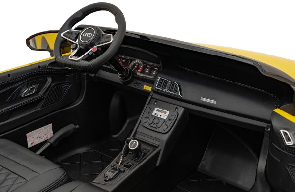 Licencirani auto na akumulator Audi R8 Spyder LIFT - dvosjed - žuti - Image 20