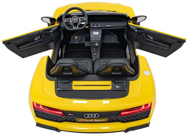 Licencirani auto na akumulator Audi R8 Spyder LIFT - dvosjed - žuti - Image 22