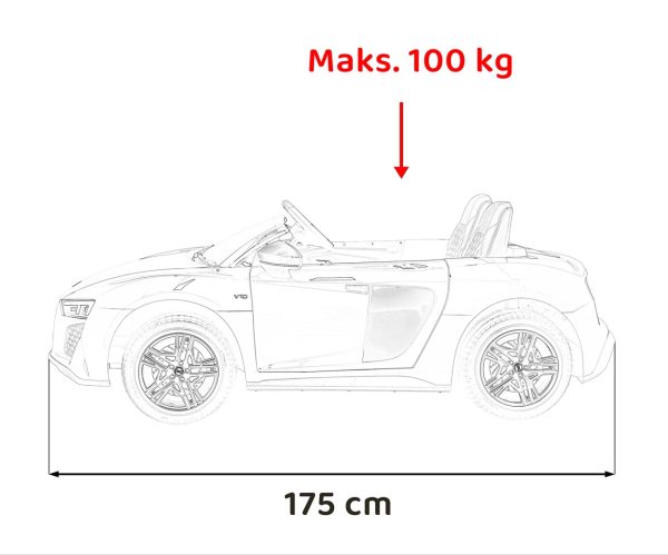 Licencirani auto na akumulator Audi R8 Spyder LIFT - dvosjed - žuti - Image 34