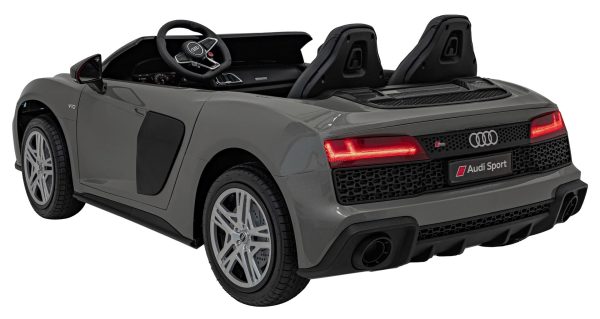 Licencirani auto na akumulator Audi R8 Spyder LIFT - dvosjed - sivi - Image 28