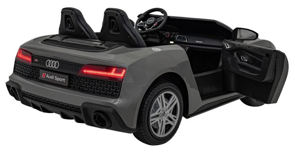 Licencirani auto na akumulator Audi R8 Spyder LIFT - dvosjed - sivi - Image 30