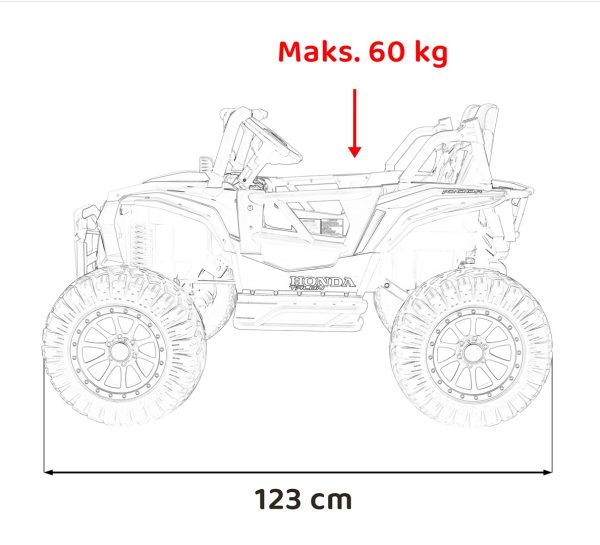 Licencirani buggy na akumulator HONDA 4x4 Off-Road - dvosjed - crni - Image 21