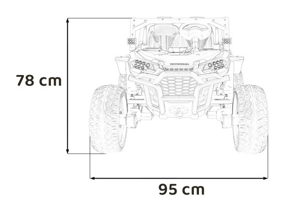 Licencirani buggy na akumulator HONDA 4x4 Off-Road - dvosjed - crni - Image 22