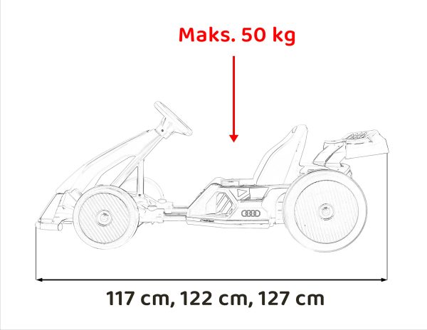 Licencirani Go-Kart na akumulator Audi DRIFT - crni - Image 21