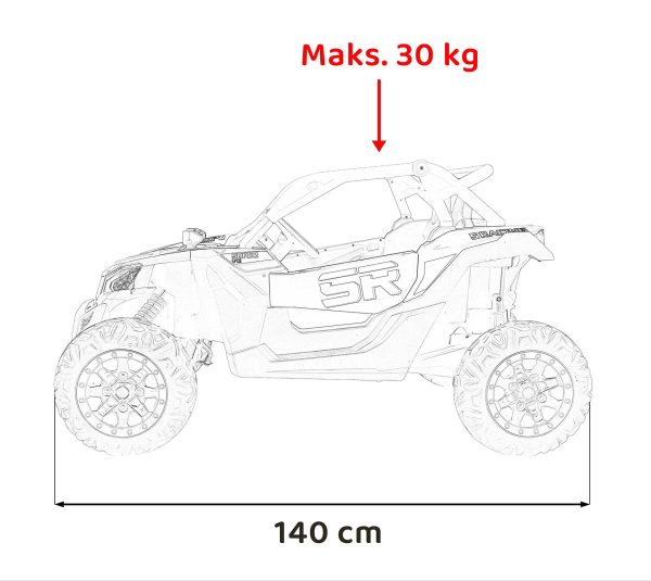 Buggy na akumulator SR SUPER 66 4x4 - dvosjed - crveni - Image 21