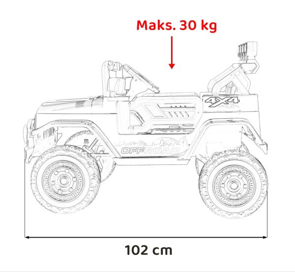 Auto na akumulator Off-Road CLIMBER 4x4 - crni - Image 18