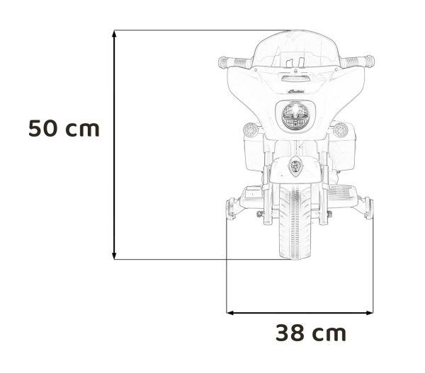 Licencirani motor na akumulator Chopper INDIAN - bijeli - Image 17