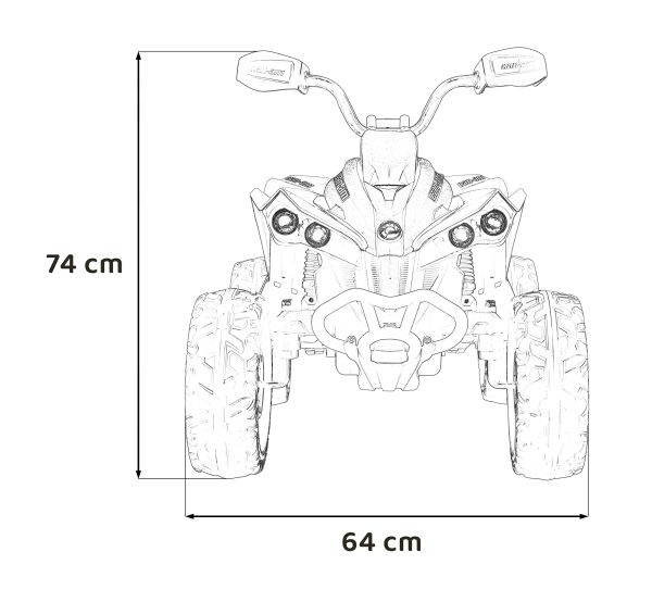 Quad na akumulator Maverick ATV - žuti - Image 20