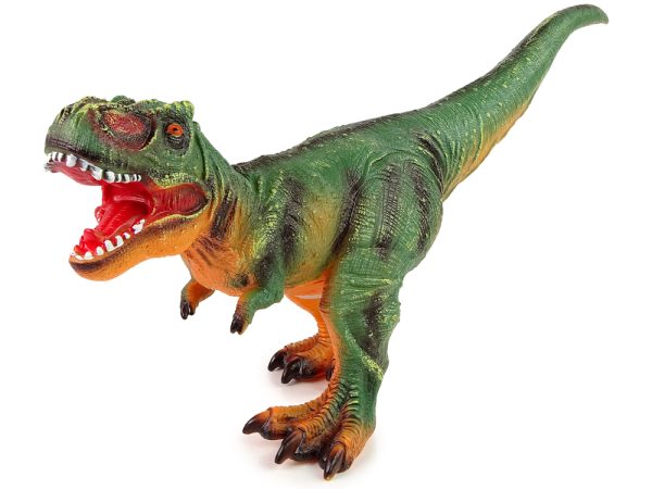 Velika figura dinosaura Tyrannosaurus Rex sa zučnim efektima 60 cm  - zeleno/narančasti