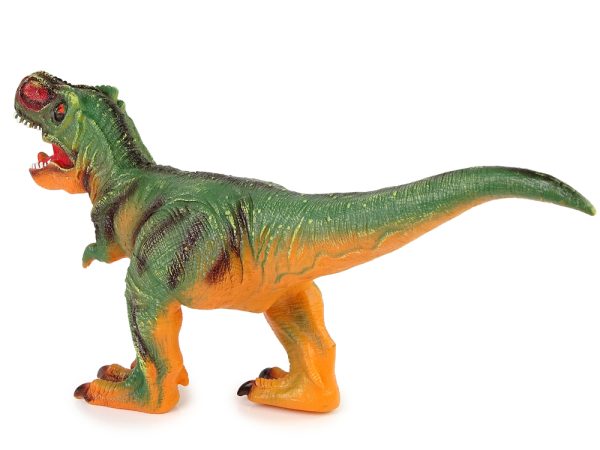 Velika figura dinosaura Tyrannosaurus Rex sa zučnim efektima 60 cm  - zeleno/narančasti - Image 2