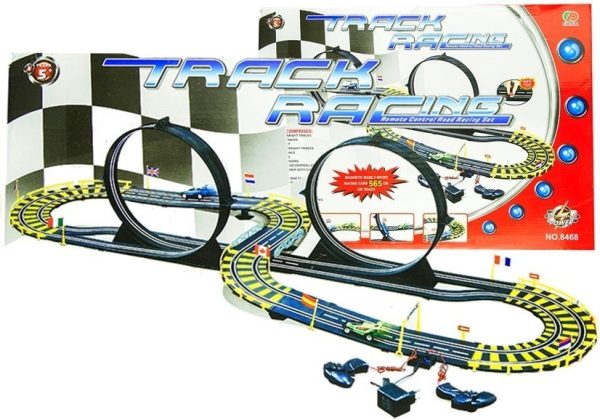 Trkaća staza s 2 automobila 168 cm x 68 cm - šarena