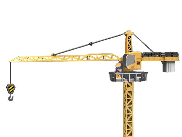 Dječja dizalica za igru Crane 95 cm - žuta - Image 2