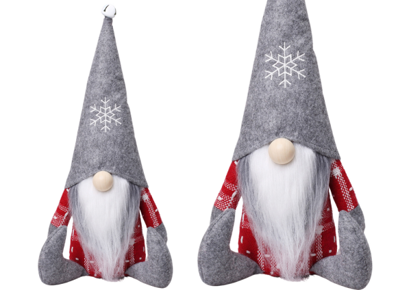 Christmas Dwarf Gray Hat Bell 32cm