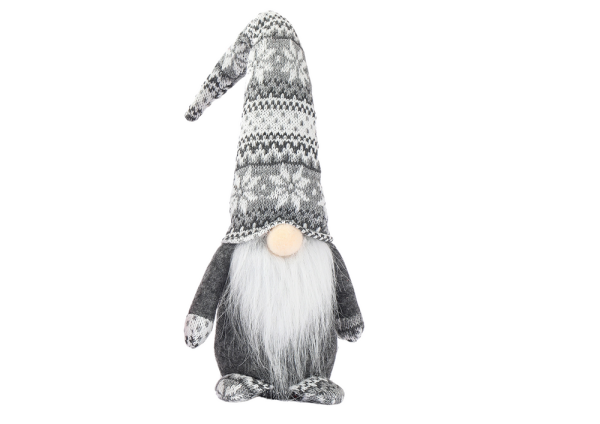 Dwarf Christmas Gnome Patterns Gray 40cm - Image 2