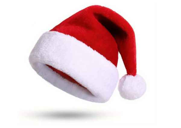 Santa Hat Christmas With Pompom Red 35 x 28 x 28cm