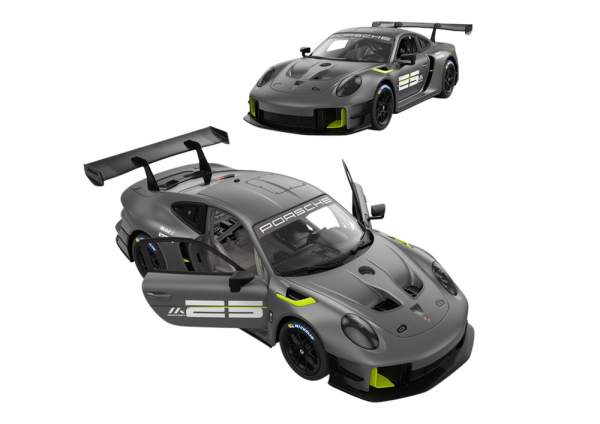 Licencirani auto na daljinsko upravljanje i sastavljanje Rastar 1:18 Porsche 911 GT2 - siva - 68 elemenata - Image 3