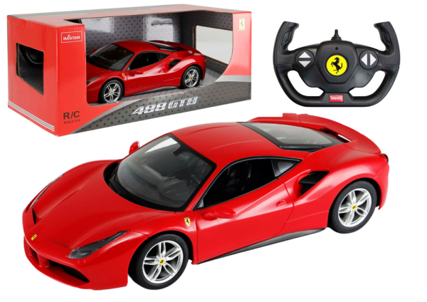 Licencirani auto na daljinsko upravljanje Rastar 1:14 Ferrari 488 GTB - crveni