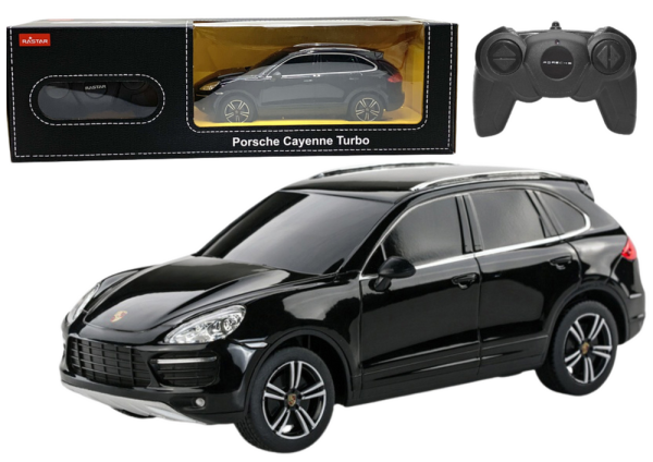 Licencirani auto na daljinsko upravljanje 1:24 Rastar Porsche Cayenne Turbo - crni