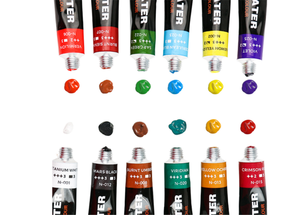 Acrylic Paint Set in a Tube 12 Colors - Image 2