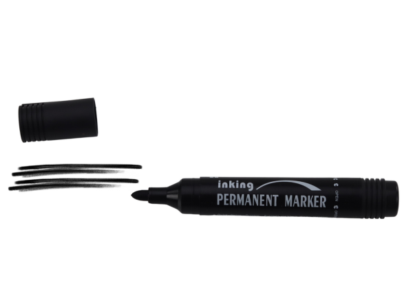 Permanent Marker Set Waterproof Black 10 Pcs. - Image 3