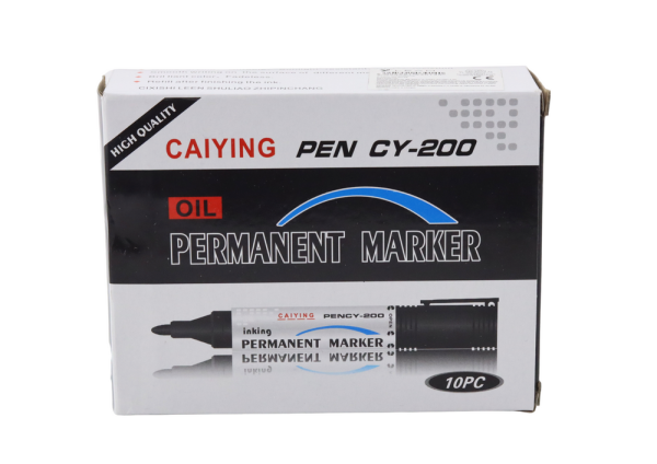 Permanent Marker Set Waterproof Black 10 Pcs. - Image 4