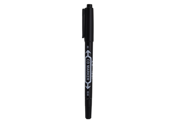 Set of Double-Sided Waterproof Markers for CDs Black 10pcs. - Image 2