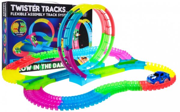 Svjetleća staza za autiće Glow track- 132 elemenata