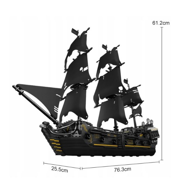 Blocks Pirate Ship Black Sail 2868el. - Image 2