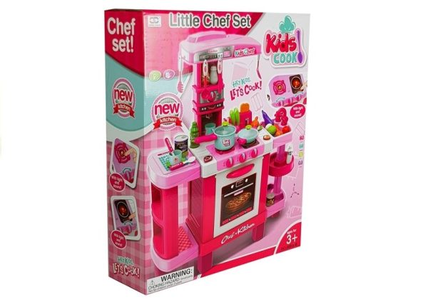 Dječja kuhinja za igru little Chef - roza - Image 4