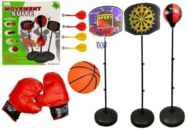 Set sportskih igara 3u1 Košarka Pikado Boks