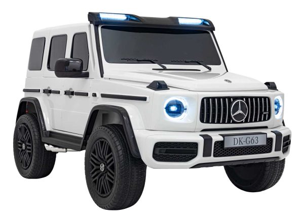 Licencirani auto na akumulator Mercedes Benz G63 AMG XXL MP4 - dvosjed - bijeli