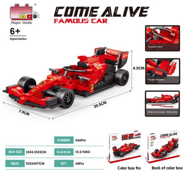 Formula F1 za sastavljanje od 266 dijelova - crvena